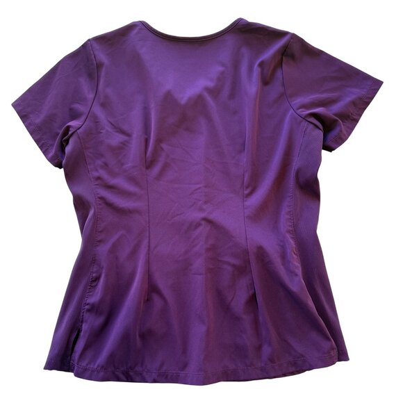 Healing Hands HH Works Womens Purple Scrub Top Size L Style 2530 Lightweight Str - Picture 6 of 7